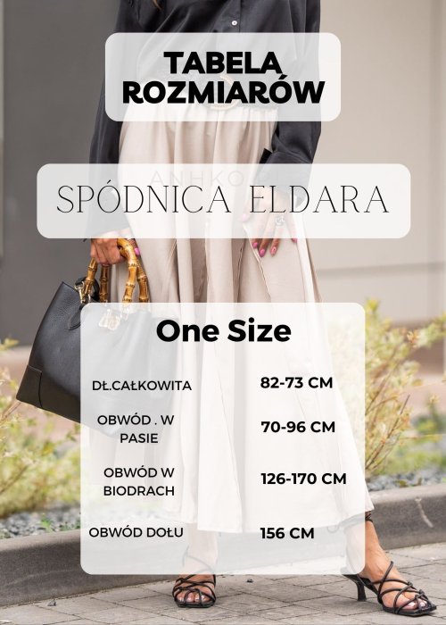 Tabela Rozmiarów dla Spódnica Eldara Morska