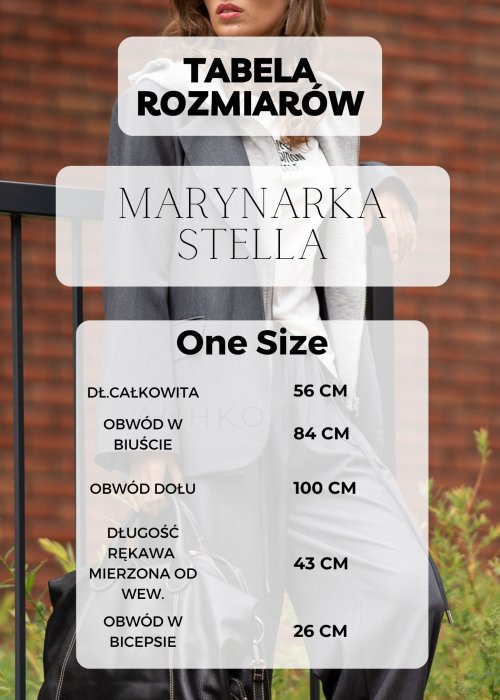 Tabele Rozmiarów dla Marynarka Stella Black