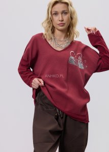 Bluzka Senough Bordowa 