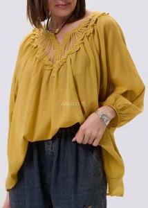 Bluzka Mireya Whisper Musztardowa 