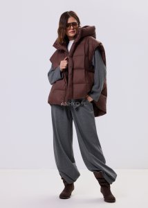 Kamizelka Puchowa Soraya Brązowa 