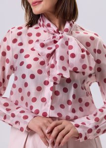 Bluzka Cherry Dot Jasnoróżowa 