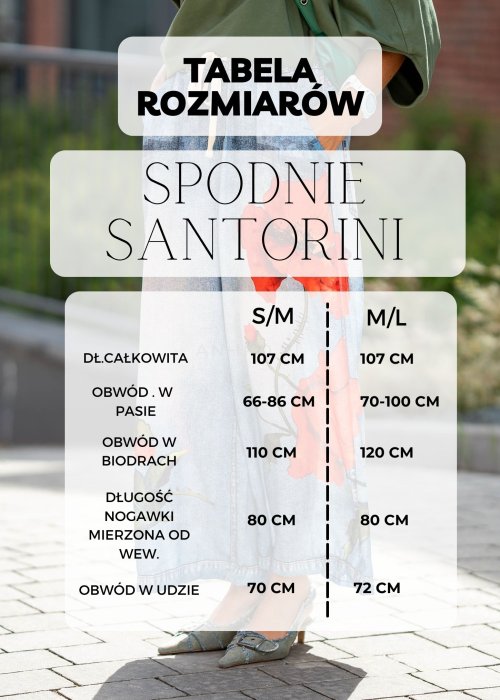 Tabela Rozmiarów dla Komplet Dzianinowy Santorini Szary - Spodnie