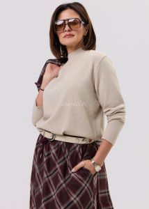 Bluzka Essential Long Beżowa 