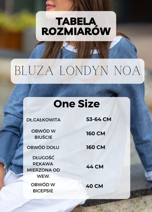 Tabela Rozmiarów dla Bluza Londyn Noa Żółta