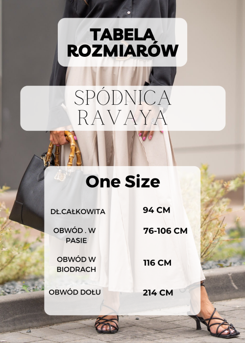 Tabela Rozmiarów dla Spódnica Sztruksowa Ravaya Ceglana