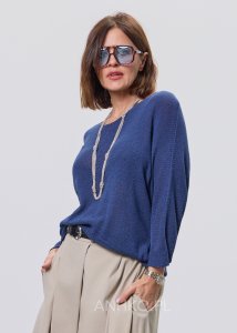 Bluzka Aveline Casual Granatowa 