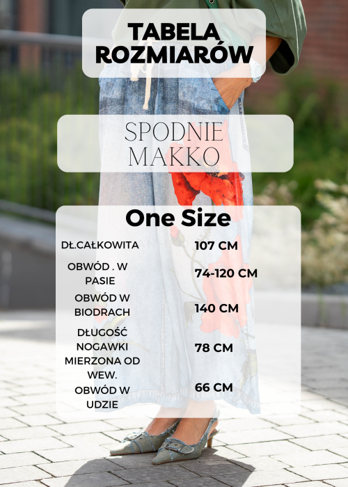 Tabela Rozmiarów dla Komplet Dresowy Makko Czarny - spodnie