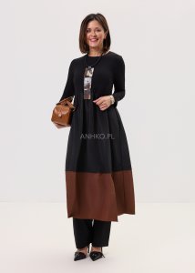 Sukienka Cheri Czarna-Camel 