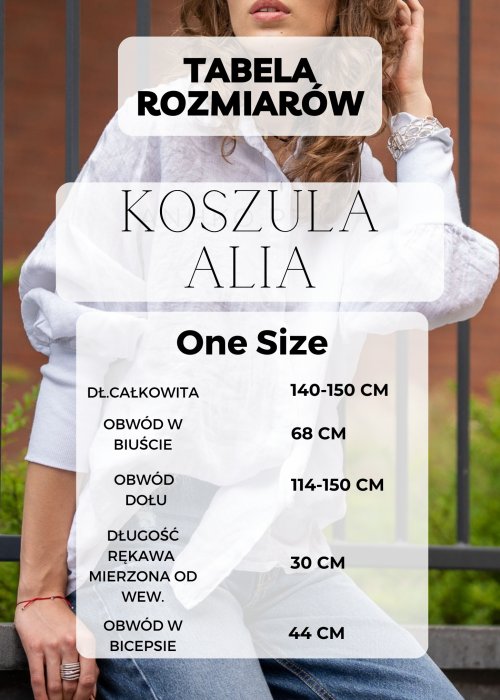 Tabela Rozmiarów dla Koszula Alia Khaki 1