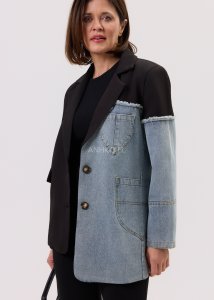 Marynarka Street Denim Cut Czarna 
