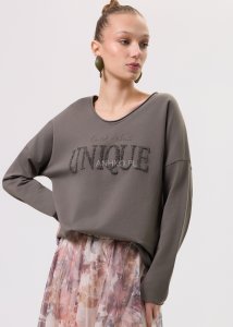 Bluzka Script Longsleeve Khaki 