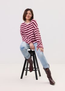 Sweter Atomis Różowo-Bordowy