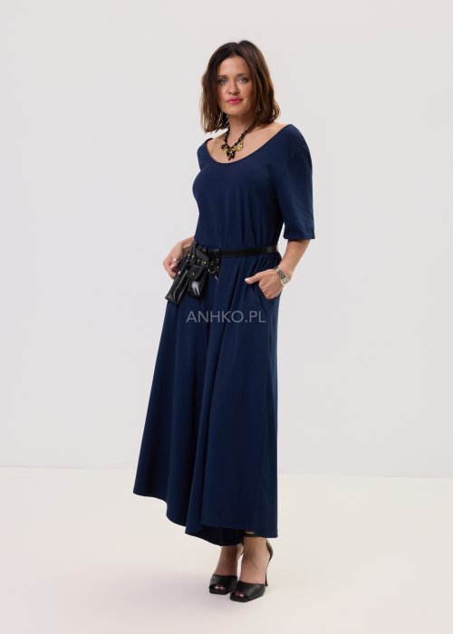 Granatowy Kombinezon Blan Blue