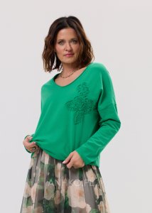 Bluzka Floral Emo Zielona 