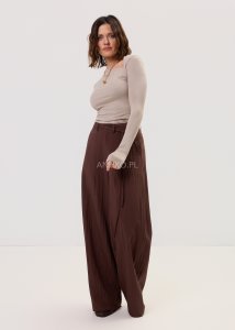 Spodnie Poulina Brązowe