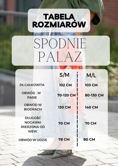 Tabela Rozmiarów dla Spodnie Palaz Khaki