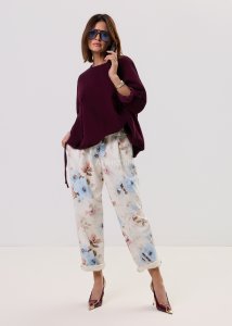 Spodnie Sunny Bloom Beżowo-Niebieskie 