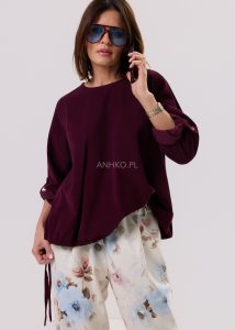 Bluzka Sztruksowa Tonny Bordowa 