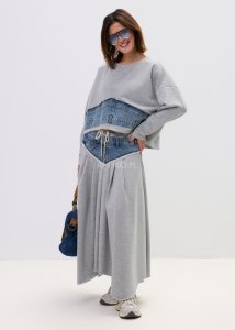 Spódnica Denim Wave Szara 
