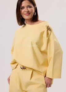Bluzka Metal Accent Żółta