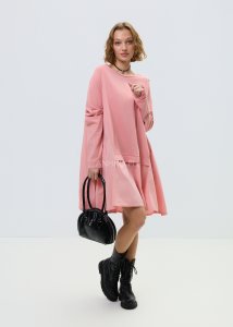 Sukienka La Bambola Pudrowo Różowa 