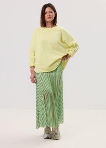 Spódnica w Paski Noemi Zielono-Beżowa