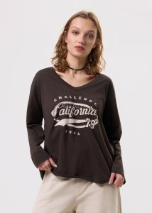 Bluzka California Relax Brązowa 