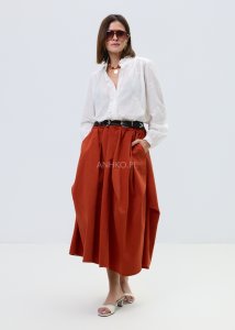 Spódnica Jeansowa Valetta Ceglana 