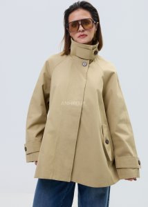 Krótki Trencz Sahara City Beżowy 