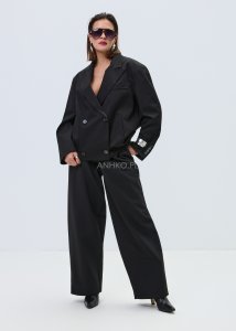 Spodnie Garniturowe Balenca Czarne 