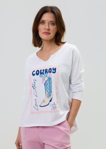 Bluzka Cowboy Latlers Biała 