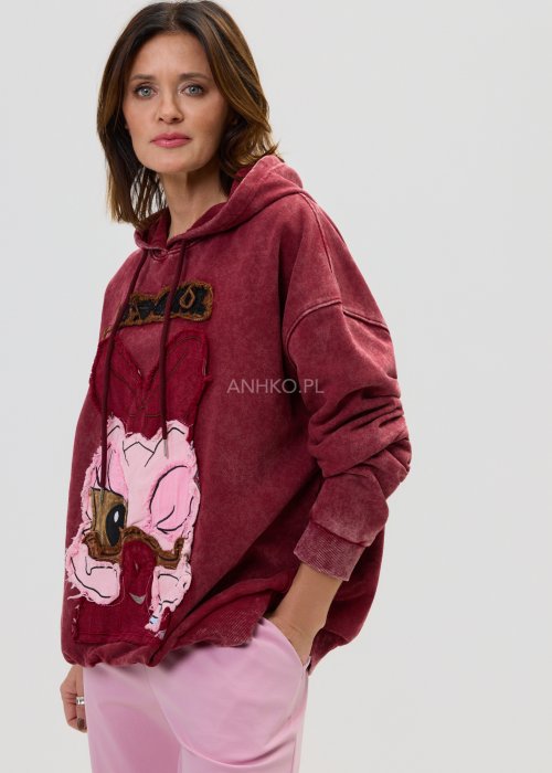 Bluza Daisy Rebel Bordowa 