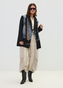 Kurtka-Marynarka Denim Rebel Mix z Krawatami