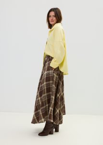 Spódnica Maxina Brązowa w Kratę