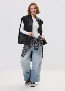 Kamizelka z Eko-Skóry Harelson Czarna