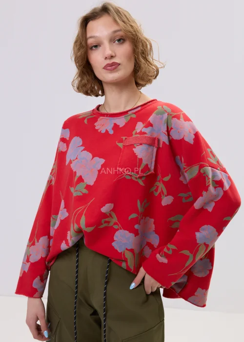 Bluza Garona Flower Czerwona 