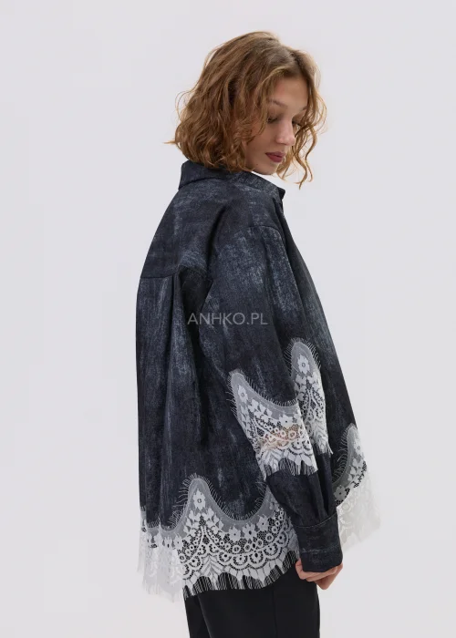 Koszula Jeansowa Lace Shadow Grafitowa 