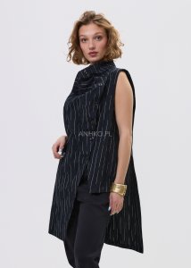 Kamizelka Midnight Lines Czarna w Białe Paski 