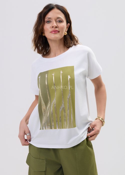 Bluzka Safari Tee Biała 