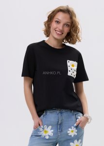 Bluzka Midnight Daisy Czarna