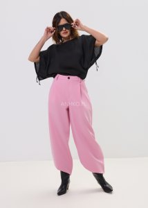 Spodnie Garniturowe Balenca Różowe 