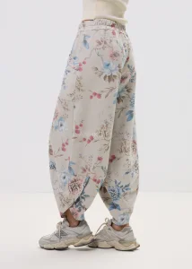 Spodnie Dawn Floral Balloon Beżowe 