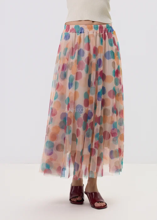 Spódnica Lunareth Candy Dots Beżowa 