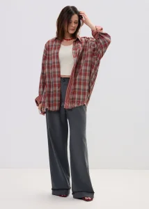 Koszula Rusty Rebel Czerwona w Kratę 