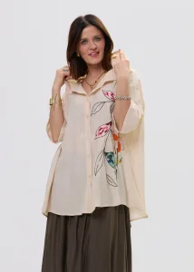 Koszula Bloom Art Hoodie Kremowa 