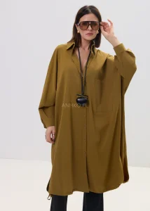 Sukienka Koszulowa Sulena Oliwkowa