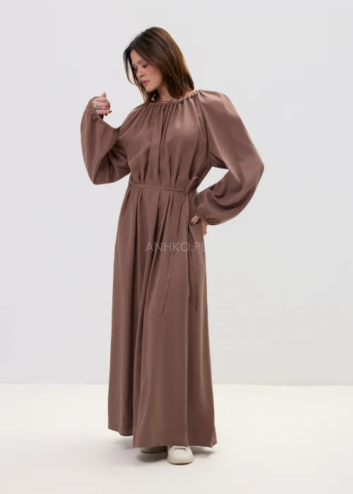 Sukienka Midni Brązowa 