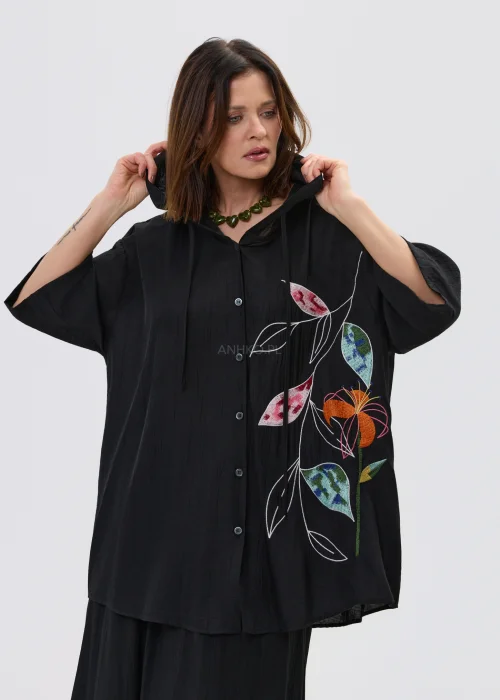 Koszula Bloom Art Hoodie Czarna 
