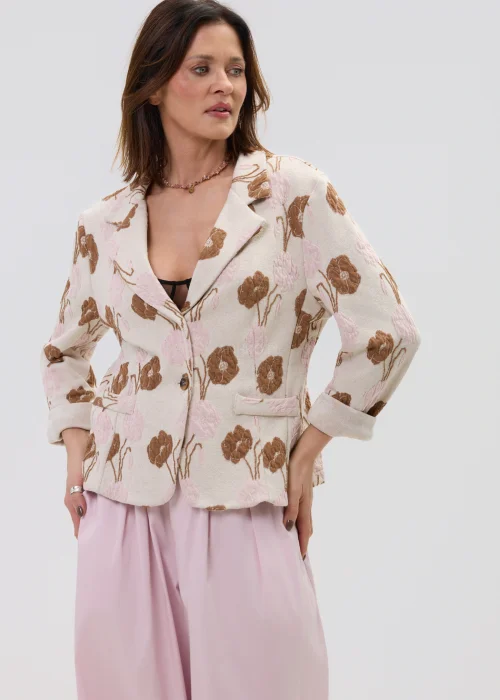 Marynarka Nereus Beżowo-Różowa